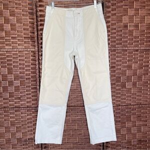 Anthropologie Pilcro Jeans, Ivory Vegan Leather, Size 27.